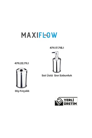 Maxiflow Set Üstü Sıvı Sabunluk,maxıflow Diş Fırçalık Siyah