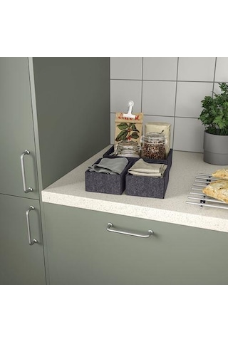 3 Adet Kutu Seti Gri Renk MeridyenDukkan Çekmece İçi Düzenleme Kutusu Organizer