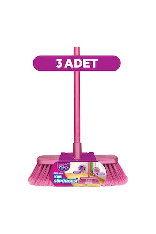 Eğik Sapli Yer Süpürgesi Üçlü Paket