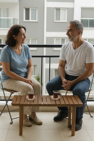 Ahşap Masif Sehpa Kahverengi