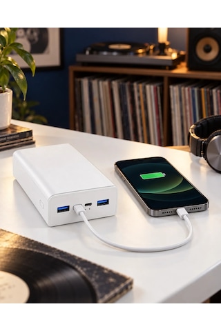 Enerx ENR-P40T 40.000 Mah 22.5 WATT LED Göstergeli Powerbank Siyah
