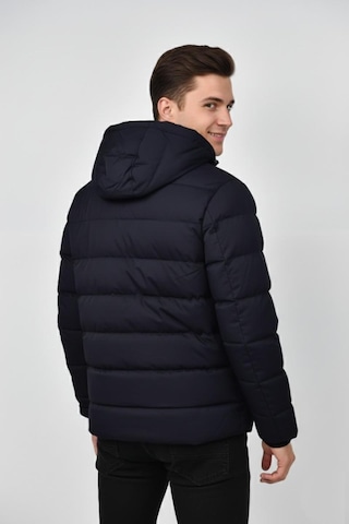 Erkek Kapüşonlu İç Kürklü Spor Mont 99528 Bgl-st04880 Lacivert