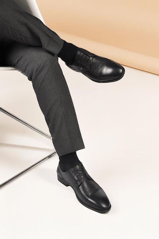 Pierre Cardin 1612200 M Siyah Hakiki Deri Bağcıklı Erkek Klasik Ayakkabı Siyah