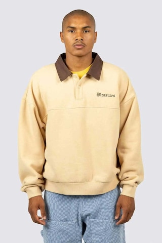 Misbhv Tweak Polo Sweatshirt - Pamuk, Tan Renk, Erkekler Için Rahat Ve Şık Koyu Bej