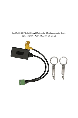 Tenfowee Audi A4/a5/a6/q5/q7/s5 İçin Bt 5.0 Amı Medya Adaptörü - Ses Kablosu Değiştirme Aleti, Aux Destekli, 5m Menzil, Abs Ve Metal Malzeme