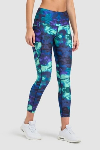 Arena Yeşil Desenli Destekleyici Yüksek Bel Kadın Tayt 005720660 Yeşil Desenli