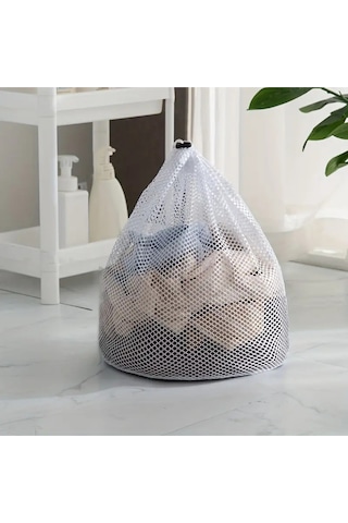 40x60 Cm Delikli Çamaşır Yıkama Filesi Beyaz File Torba Sütyen & İç Çamaşırı Koruma Filesi Beyaz