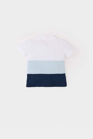 DeFacto Erkek Bebek Renk Bloklu Pike Kısa Kollu Polo Tişört B9247A525SMWT34 Beyaz