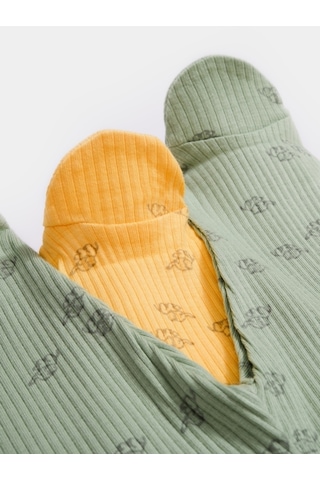 Organik Modal Fil Baskılı 2 Li Patikli Pantolon 001