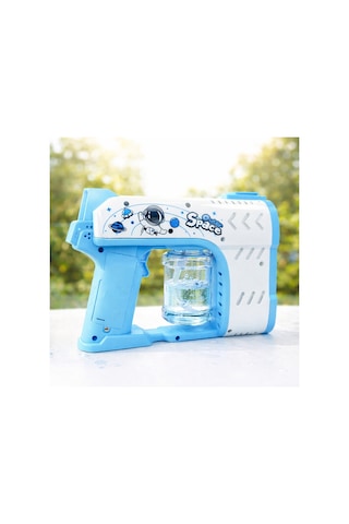 Bubble Blaster Işıklı Ve Müzikli Çift Başlıklı Köpük Tabancası Double Head Bubble Gun - Mavi
