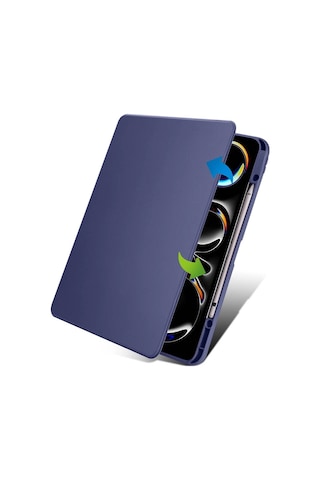 Apple Uyumlu iPad  Air 13 2024 Kılıf Redclick Termik Kalem Bölmeli Dönebilen Standlı Kılıf