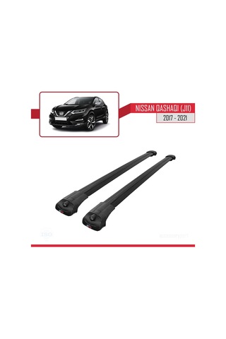 Nissan Qashqai 2017-2021 Arası İle Uyumlu Ace-1 Ara Atkı Tavan Barı Siyah