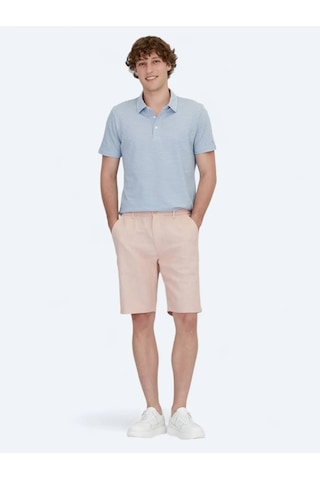 Kip Mavi Polo Yaka %100 Pamuk T-shirt Mavi