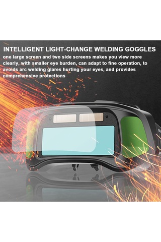 Yifomall Güneş Enerjili Otomatik Kararan Profesyonel Kaynak Gözlüğü - 0.01ms Hızlı Tepkili Dın4 Ekran