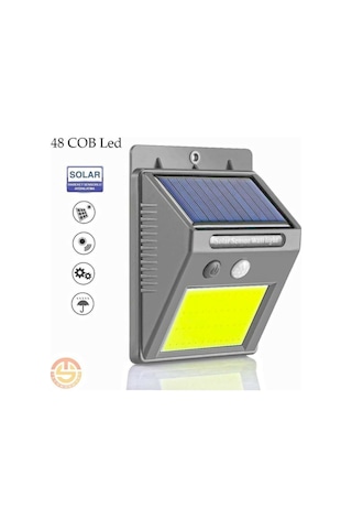 Hareket Sensörlü Solar 48 Led Bahçe Lambası - 9003205893232do