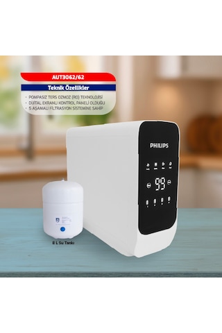 Philips Dijital Pompasız Su Arıtma Cihazı Aut3062/62