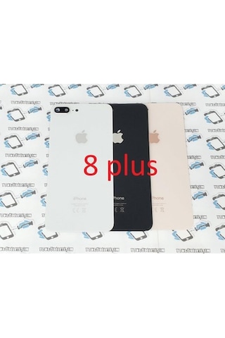 Apple Uyumlu iPhone 8 Plus Arka Pil Kapak Kamera Lensli ( Yazılı Cam) (141081366)