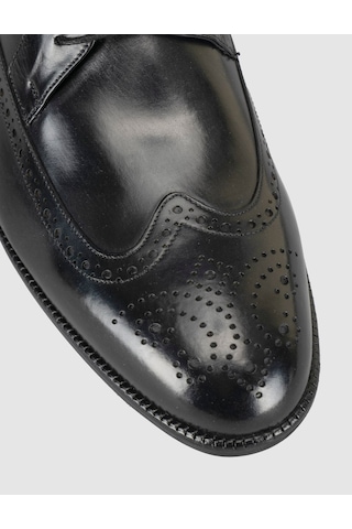 Cabani Siyah Brogue Klasik Ayakkabı