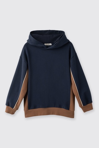 Panço Erkek Çocuk Kapüşonlu Lacivert Sweatshirt