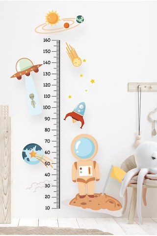 MSticker Uzay Figürlü Çocuk Bebek Odası Duvar Sticker Seti