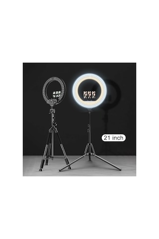 Döküm Ayaklı Profesyonel Kuaför Makyaj Çekimleri 21inç 560 Led Kumandalı Ring Lıght