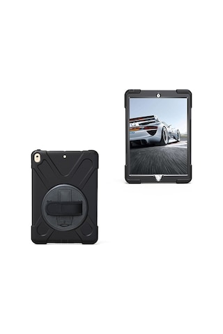 Apple Uyumlu iPad Pro 10.5, 3 Katmanlı Standlı Zırh Kılıf-Shockproof Case (323622378)