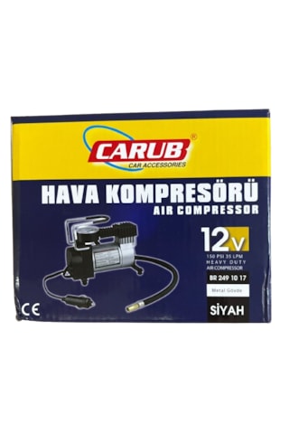 Siyah Hava Kompresörü 12v 150 Psı