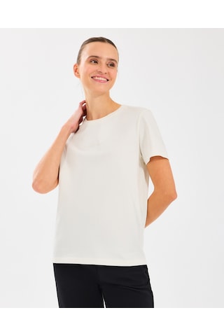 Skechers W Essential Crewneck T-shirt Kadın Off White Tshirt S2510029-102 Beyaz