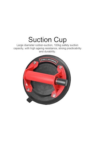 Moveevo 200mm Çaplı Vakum Sünger, Cam/seramik/mermer İçin, 100kg Yük Taşıma Kapasitesi, Basma İşlemi, Hava Salma Düğmesi, Karton Paket