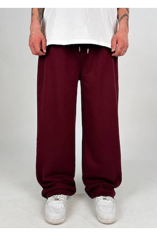 Zaee Sakura Flow Baggy Eşofman Altı Bordo