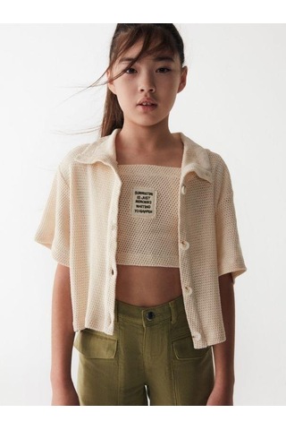 Nk Kids Kız Çocuk Yumuşak Dokulu Geniş Paçalı Cepli Pantolon-13840-yeşil Yeşil