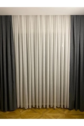 As Perde Keten Tül Perde Kırışmaz Keten Tül Perde