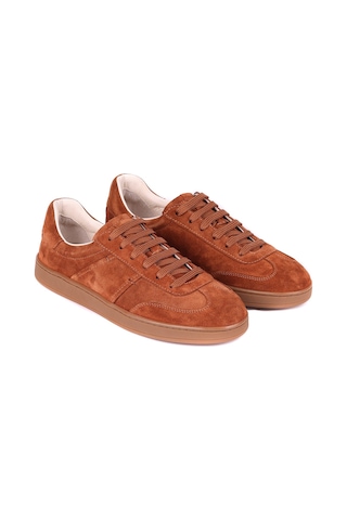 Shoetyle - Hakiki Süet Deri Taba Rengi Erkek Sneaker - 666-sh-10-129-1574