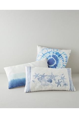 English Home Marine Mia Dijital Baskı Kırlent Kılıfı 45x45 Cm Mavi - Yeşil Mavi - Yeşil