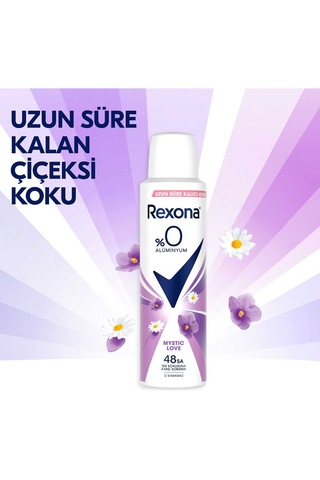 Kadın Sprey Deodorant Mystic Love %0 Alüminyum 150 Ml X3 Çiçeksi - Ferah