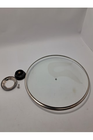 Cam Kapak 26 Cm Ve Siyah Kulp
