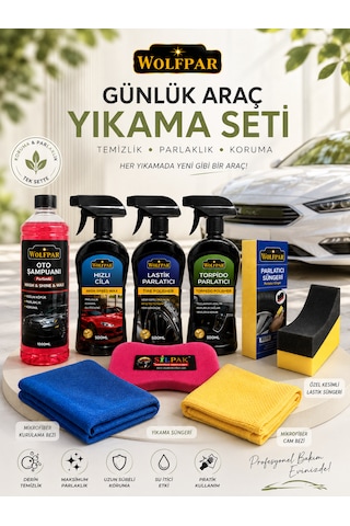 Günlük Araç Yıkama Seti