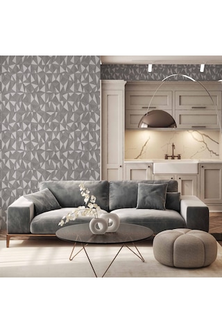 Adawall Omega 23204-3 Çizgili Modern Geometrik Desenli Düz Sade Duvar Kağıdı