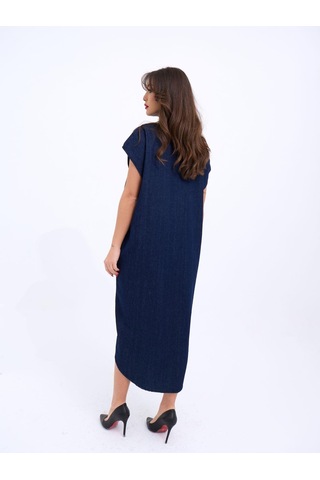 De'charme 7348 Kot Elbise-mavi