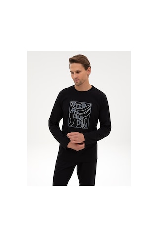 Pierre Cardin Erkek Siyah Pijama Takım 50322653-001 Siyah