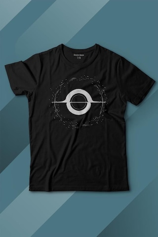 Kendim Seçtim Kara Delik Uzay Zaman Galaksi Karadelik Baskılı Tişört Çocuk T-shirt 001