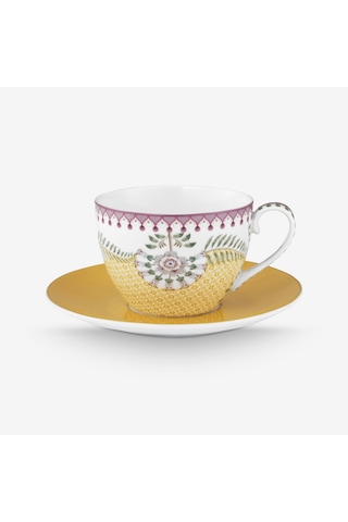 Sarı Porselen Çay Fincanı 280 Ml