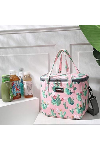 Yaozixa Islaklıklı Tekrarlı Kullanım Poliester Yemek Çantası - Ofis, Piknik, Seyahat İçin Isı Saklama, Çiçek Ve Bitki Desenleriyle Kadınlar İçin Çok Renkli