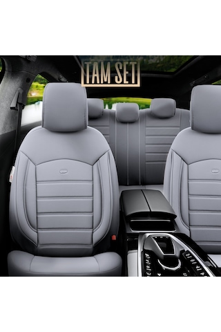 Inspire Design Premium Deri Ekstra Destekli Universal Oto Koltuk Kılıfı Tam Set