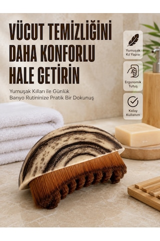 Yumuşak Kıllı Masaj Fırçası Vücut Temizleme Banyo Fırçası Ergonomik Tasarım - Lisinya