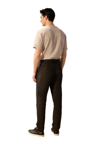 Ersefa Erkek Haki Regular Fit Keten Pantolon Fonksiyonel Dayanıklı Kalit siyah