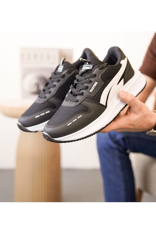 Daxors D0128 Günlük Ortopedik Erkek Sneaker Spor Ayakkabı Siyah-beyaz