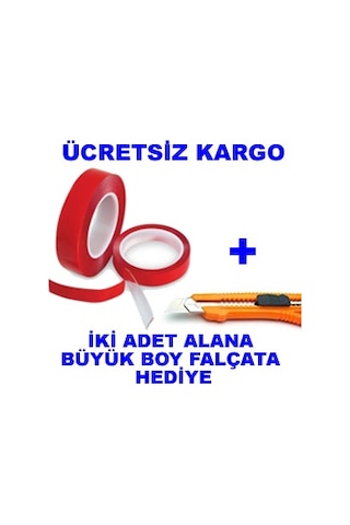 Çift Taraflı Montaj Bantı Silikonlu Şeffaf Tape 50 MMx5 Mt