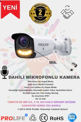 8 Li Sesli Güvenlik Kamerası 5 Mp Gece Renkli Full Hd Kamera Seti
