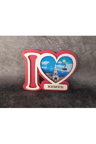 Magnet Kalp Dümen Gemi Kule Yelken Buzdolabı Süsü Ahşap Magnet